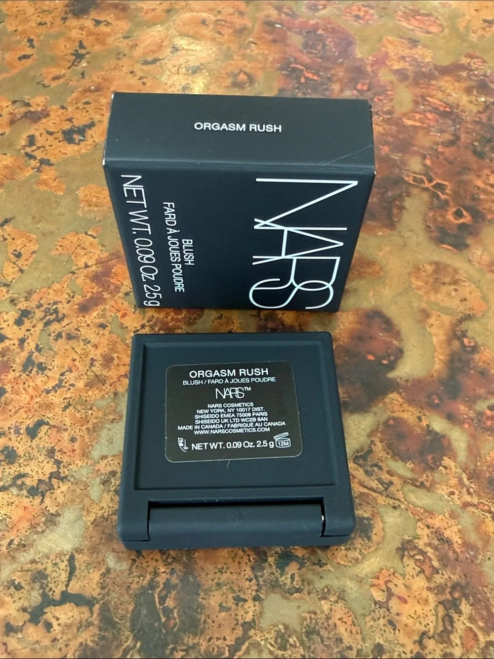 NARS Orgasm Rush (Deep Rose Bronze with Shimmer) Mineral Base Blush-Deluxe Mini